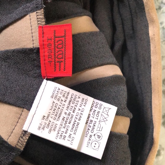 HearT Haat by Issey Miyake gray and gold dress size 2 - Picture 3 of 5